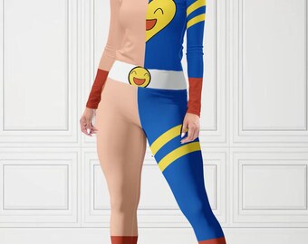 Women's Custom Takaba Cosplay With Multi Skin Tone  Separates Rash Guard + Leggings Comic Convention Outfit Size Inclusive