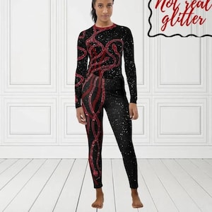 XS-3XL Taylor Red Snake Outfit, My Era, Iconic Jumpsuit Inspired Fake Glitter-Stone Effect, Celebrity Cosplay, Music Festival Clothing