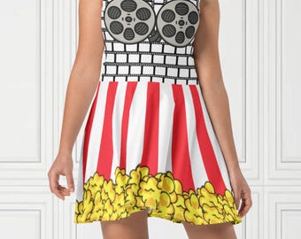 Katy Popcorn Movie Dress Concert Outfit Fun Colorful Dress Set Music Tour Outfit Celebrity Cosplay Costume