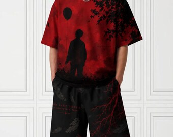 Cotton Unisex Blood Sweat Tears Kpop Music Tour Outfit Idols Reunion Oversized T-shirt & Long Shorts