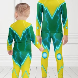 Unisex Kids & Youth Electro Seperates Shirt + Leggings Spider Cosplay Halloween Boy + Girl Cartoon  Super Hero Villain -SOLD SEPARATELY-