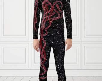 Kinder TaylorMade Trennt Rote Schlange Outfit Showgirl Ära Kultige Bad Reruf Overall inspiriert Promi Cosplay Kids Dance Party Halloween