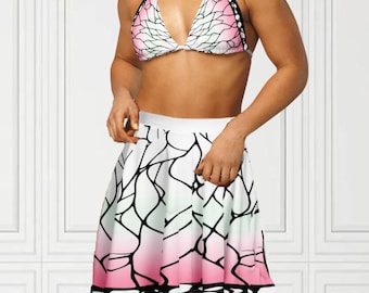 Demon Butterfly Beach- Swimwear String Bikini Set Sexy Japanese Anime Cosplay Costume Women Plus-size Inclusive