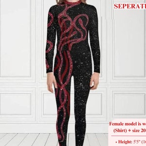Youth/Teenager Taylor Red Snake Outfit, My Era, Fake Glitter Stone Effect, Celebrity Cosplay, Music Festival Gift for Fan Halloween