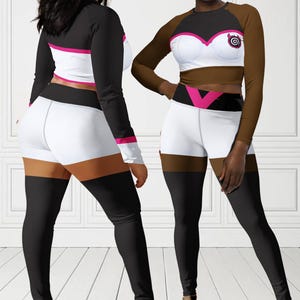 XS-6XL Damen Team Hypno Cosplay Pocket M 90&#39;s Cartoon Japanisch Anime Outfit Comicon Halloween Dress-Up Fan-art Anpassbare Hautfarbe