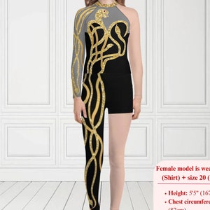Kids & Youth/Teenager Taylor Gold Snake Rep Outfit, Music Tour, Fake Glitter Stone Effect Celebrity Cosplay, Festival Gift for Fan Halloween