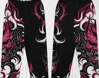 Unisex Cosplay Inspired Wide Leg Joggers Lion Mask Design MMA Sportswear Pants Fighting Game