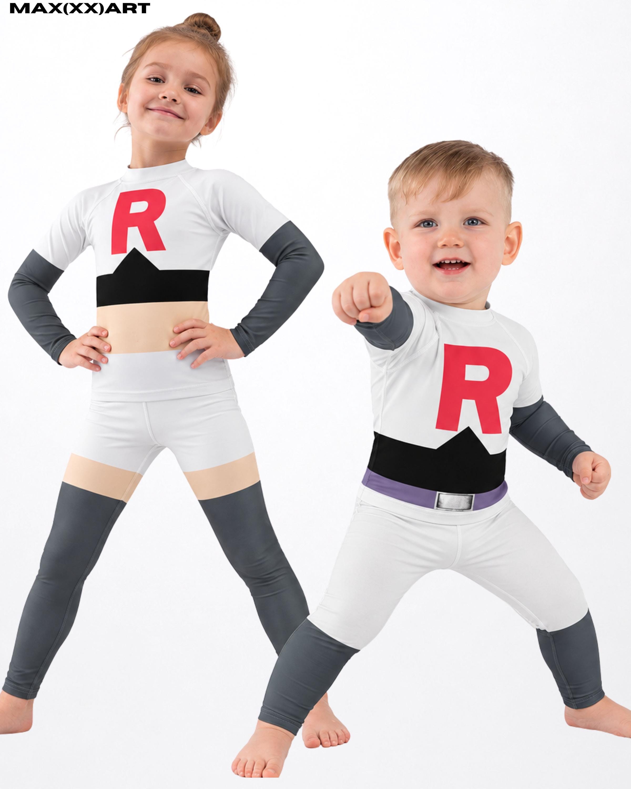 Unisex Kid's & Youth Rocket Gang 2 Piece Set Rash Guard + Leggings Cute Children James Cosplay Japanese Anime Fashion Halloween