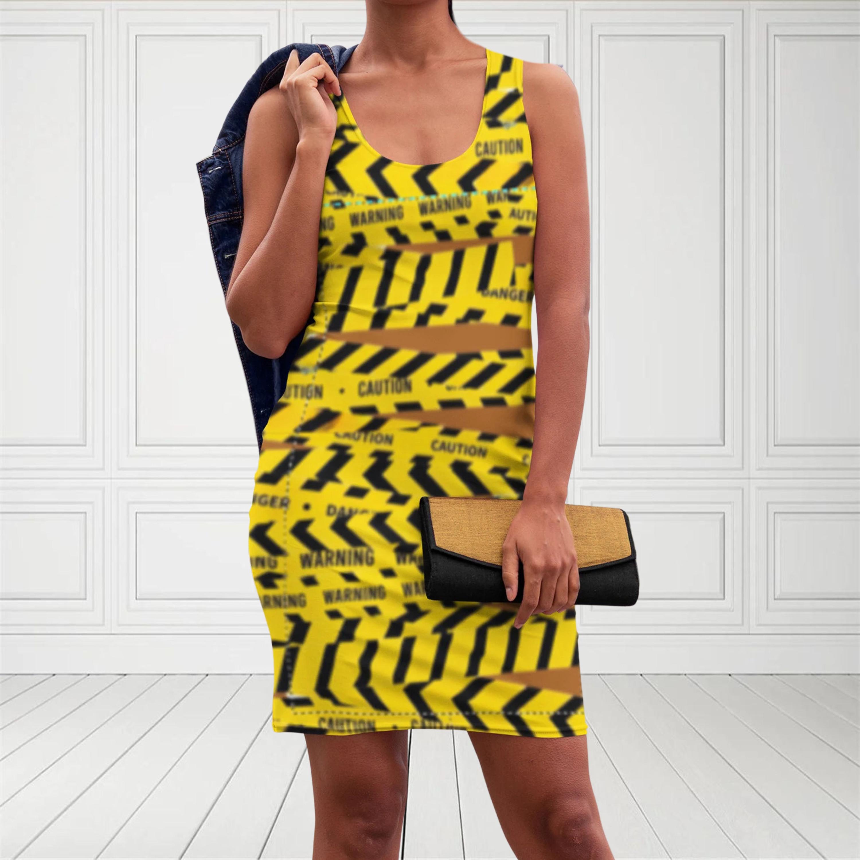 caution drunk birthday dress Ilana Dress: Yellow Mini Dress for Birthday Celebration