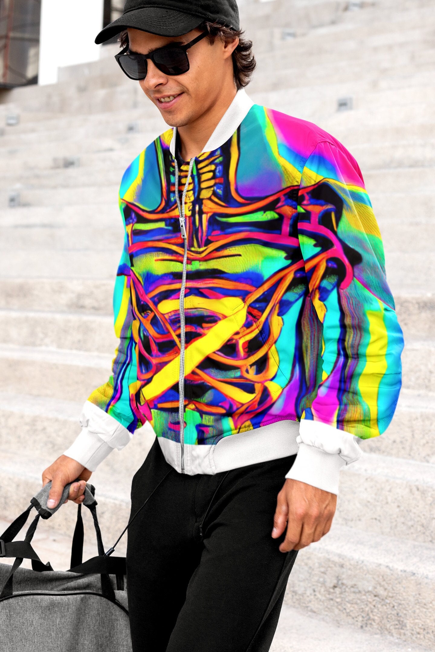 Unisex Bomber Jacket + Track Pants Set, Unique Bright Unisex Bomber Jacket + Track Pants Set, Unique Bright
