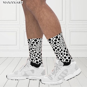 Polkadot Art Inspired Socks,  Colorful and Comfortable Crew Socks With Polkadot Design- Perfect for Casual, Classy, and Quirky Outfits!&quot;