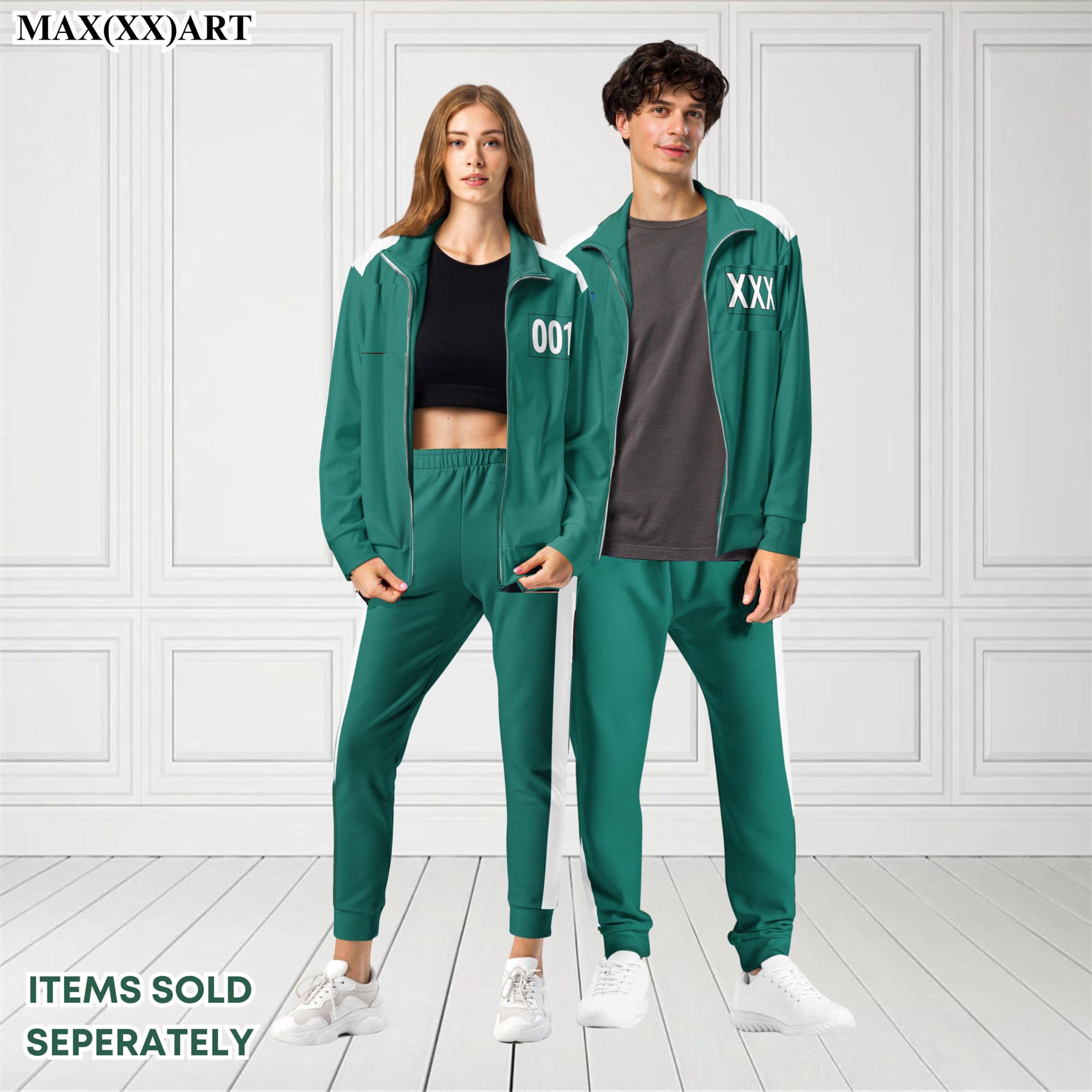 Green Tracksuit with Removable Number Patches Unisex Cosplay Outfit