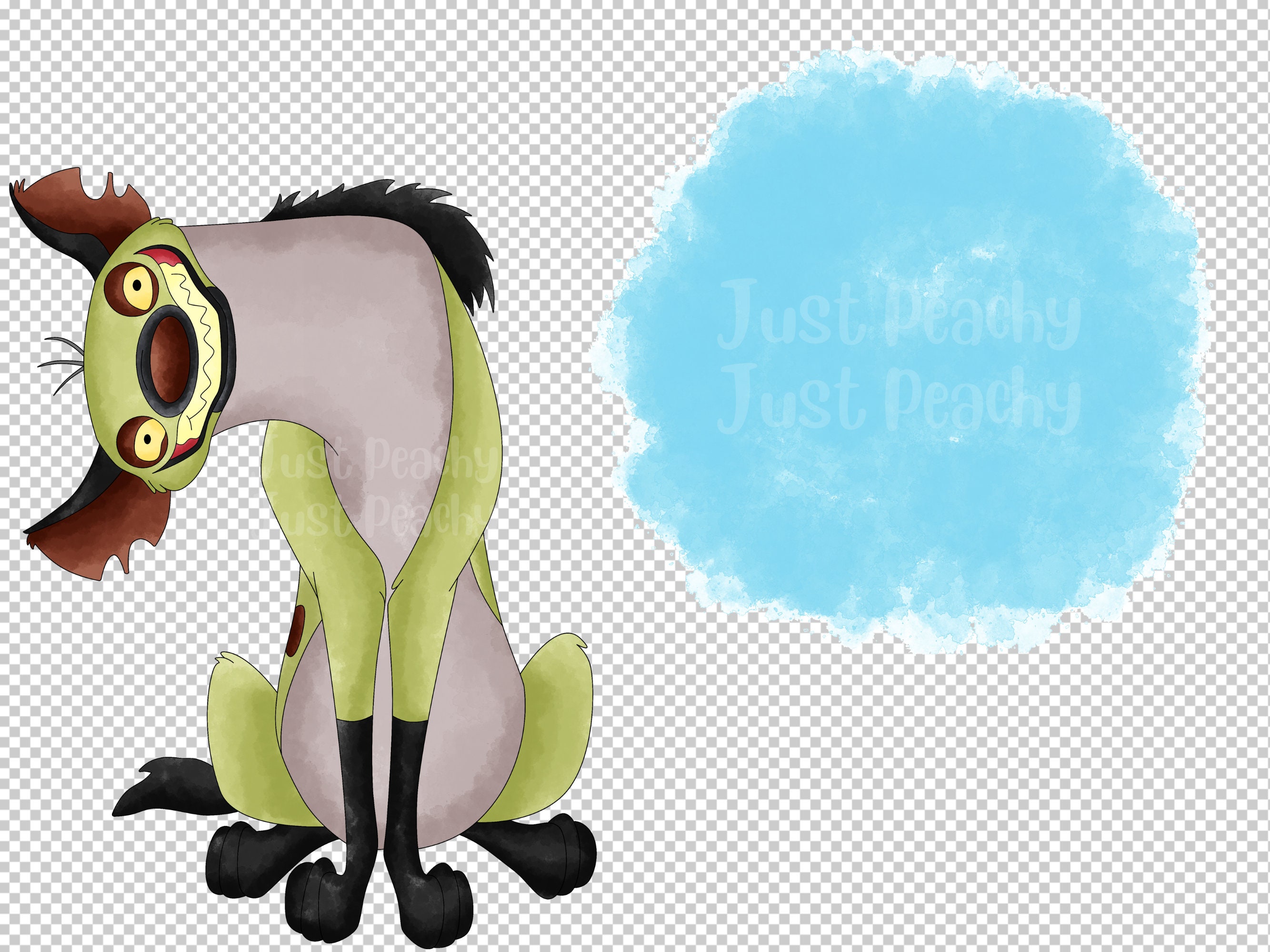 Hyena From Lion King Hand Drawn Watercolor Clipart Set, PNG, High ...