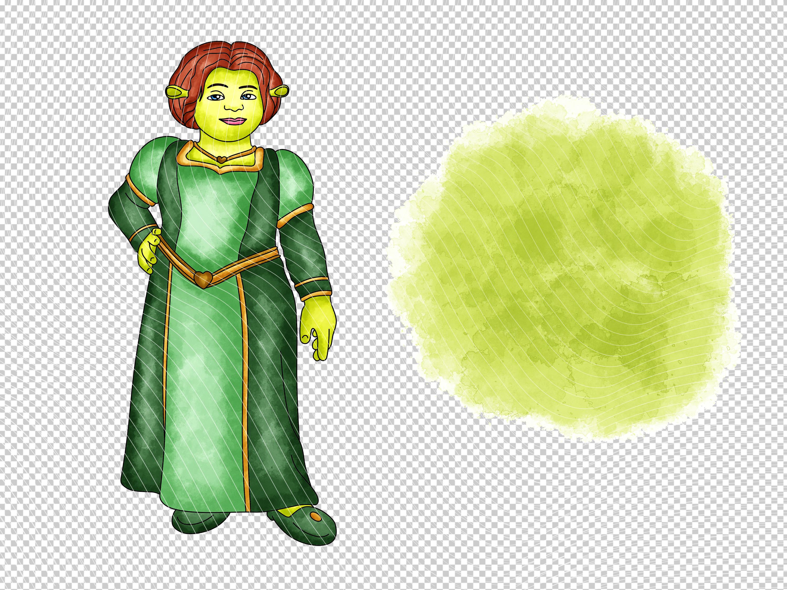 Fiona Shrek Watercolor Clipart, Princess PNG (digital Download) - Etsy