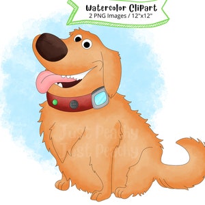 Clipart de acuarela dibujado a mano de UP, PNG, alta resolución, fondo transparente, caricatura linda, Carl, Ellie, uso comercial
