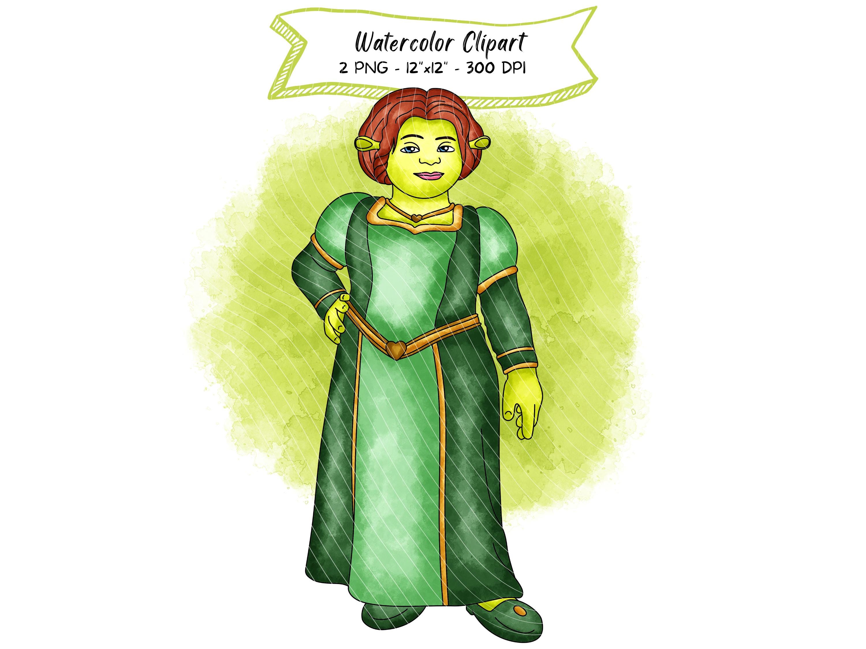 Fiona Shrek Watercolor Clipart, Princess PNG (digital Download) - Etsy