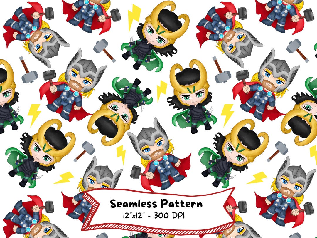 Superhero Seamless Pattern, Avengers Cartoon (digital Download) - Etsy
