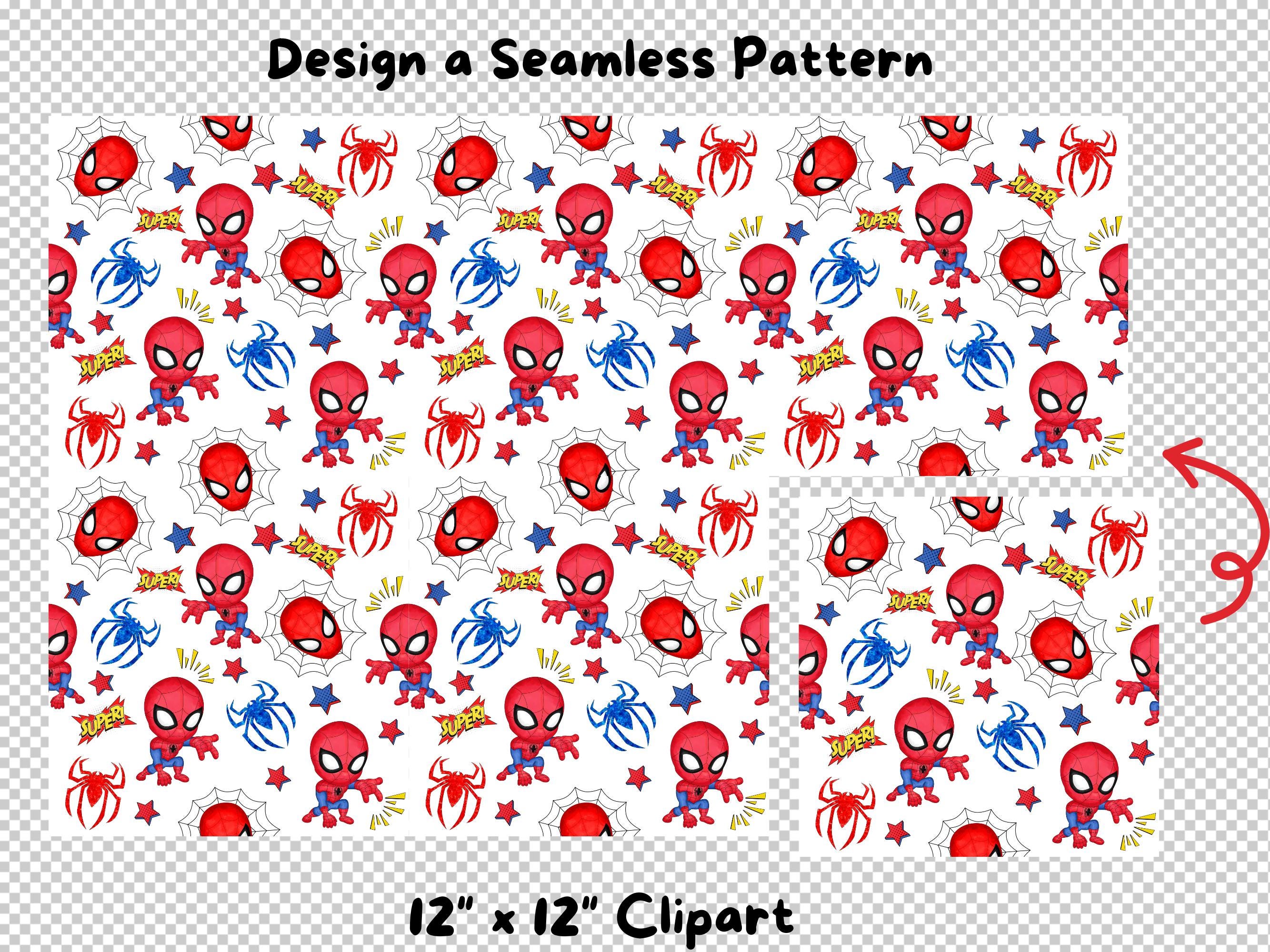 Spiderman Pattern Print Spider-man Seamless Pattern: Superhero Graphics (digital Download, JPG ...