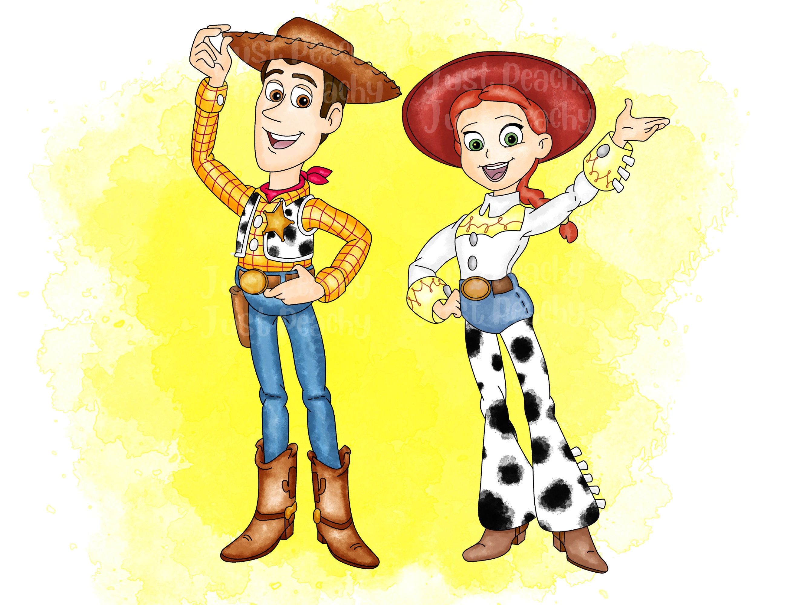 Toy Story Watercolor Watercolor Clipart Cute Cartoon Etsy