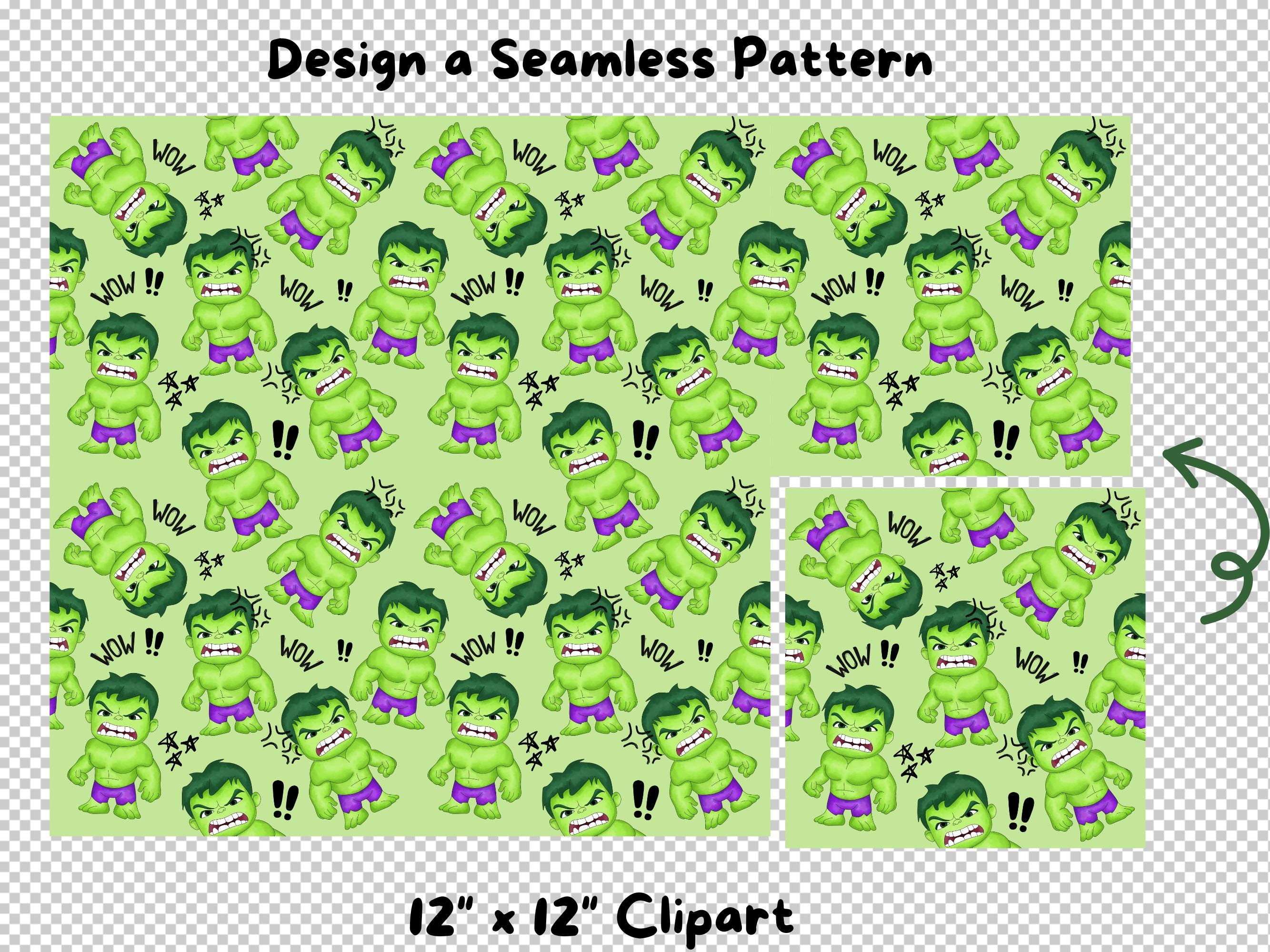 Hulk Pattern Print Hulk Seamless Pattern: Superhero Graphics (digital Download, JPG & PNG ...