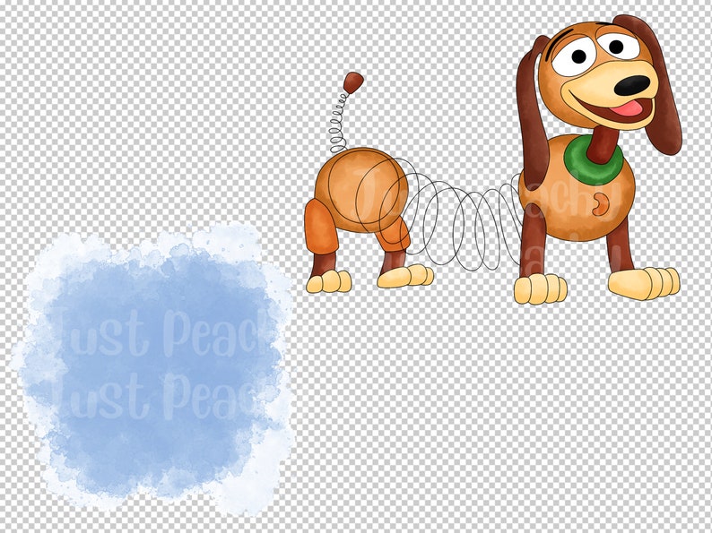 Slinky Dog Watercolor Clipart: Toy Story Illustration (digital Download ...