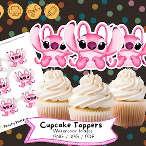 Topper per cupcake con acquerello Aristogatti, download digitale ...