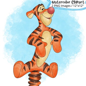 Teigetje van Winnie de Poeh Hand getrokken aquarel clipart, schattige cartoon, PNG, transparante achtergrond, hoge resolutie, kinderdagverblijf, verjaardag