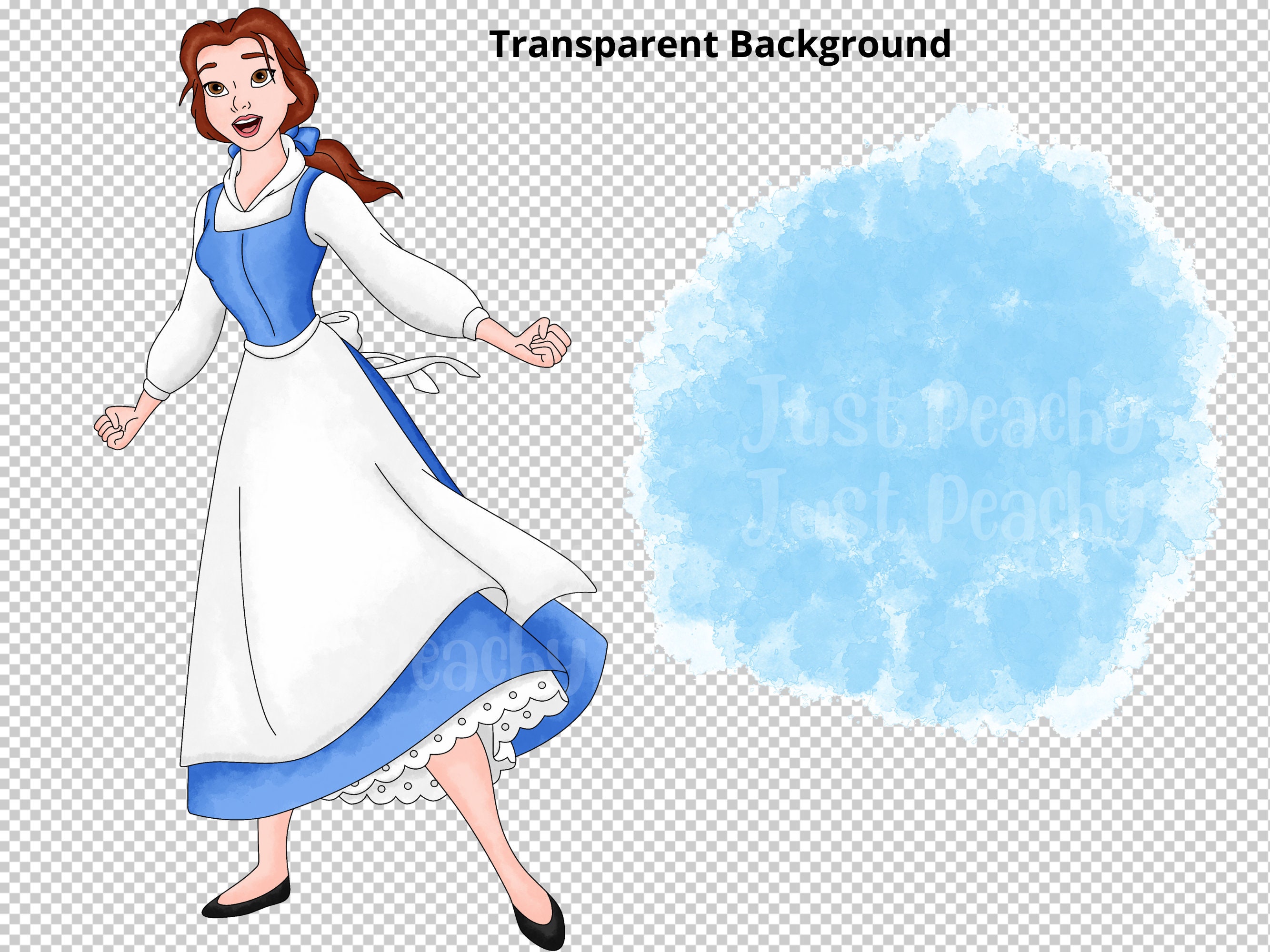 belle blue dress clipart Beauty and the Beast Womens Belle Blue Dress Costume Plus Size Availab   Cosplayrr