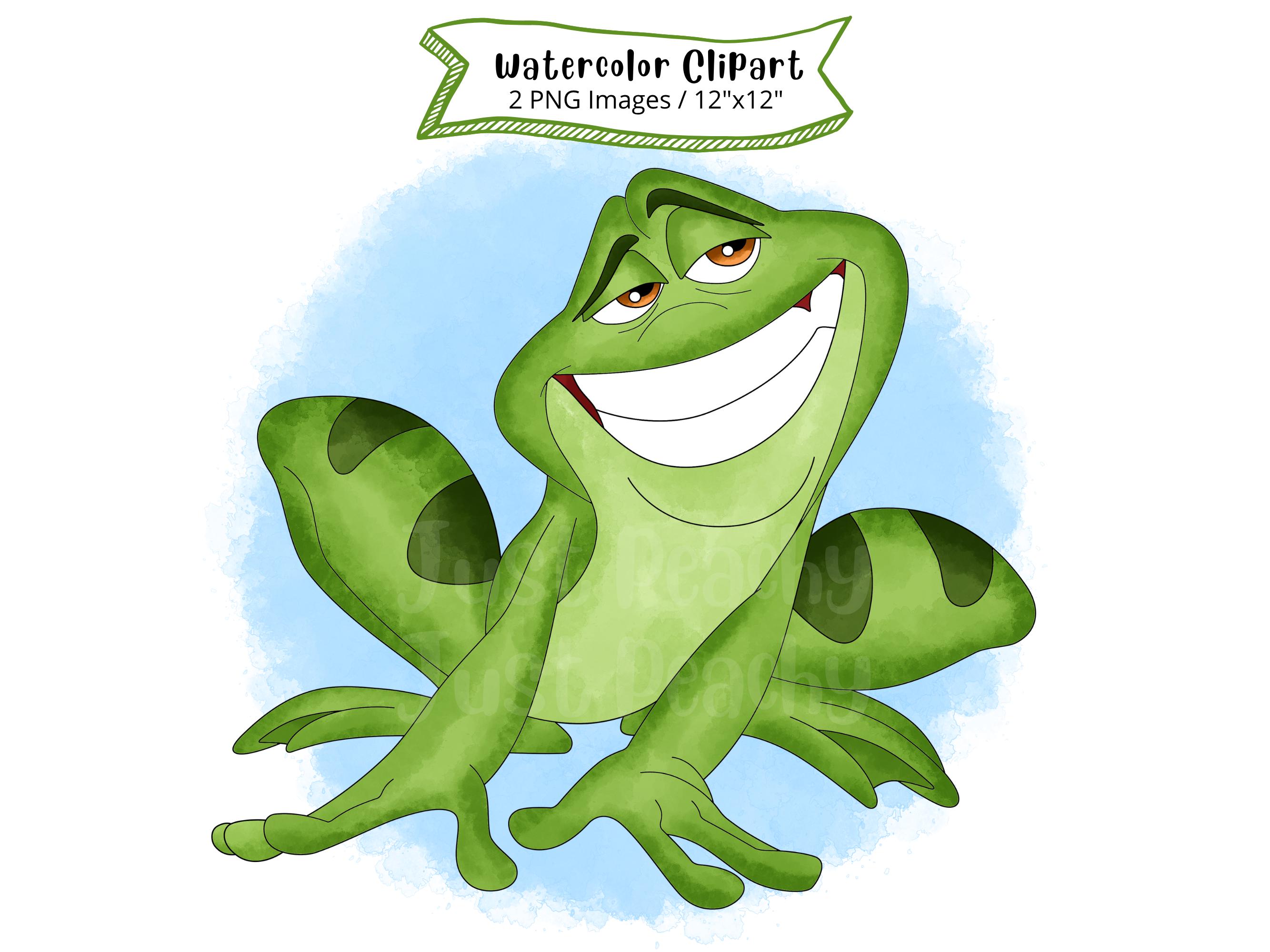 Prince Naveen Frog Watercolor Clipart Princess And The Frog digital 