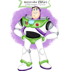 Clipart aquarela de Toy Story, ilustração fofa de desenho animado, Buzz Lightyear, amadeirado, PNG, dinossauro, Jessie, transparente, desenhado à mão, comercial