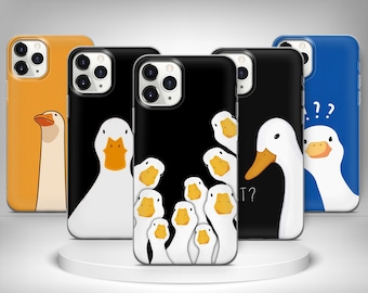 Cartoon Duck Phone Case Art Cover For iPhone 17 Pro Max, 17 Air, 16 Pro, 15, 14 Plus, 13, 12, 11, 7, XS, Pixel 10 XL, 9a, 8, 6, Samsung