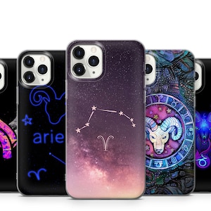 Aries (Ram) zodiac Phone Case For iPhone 15 14 13 12 11 X Xs XR 8 SE Samsung S23 S22 S21 S20 S10 A10 A12 A13 A14 A31 A33 A51 A52 A53 A71 A72
