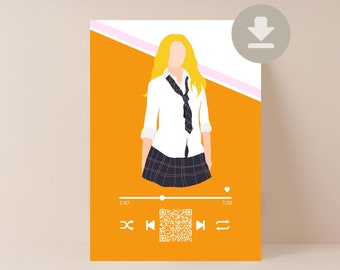 Hi Upper East Siders | Unique gift card with the iconic Serena van der Woodsen including a QR code for the song classic from the series