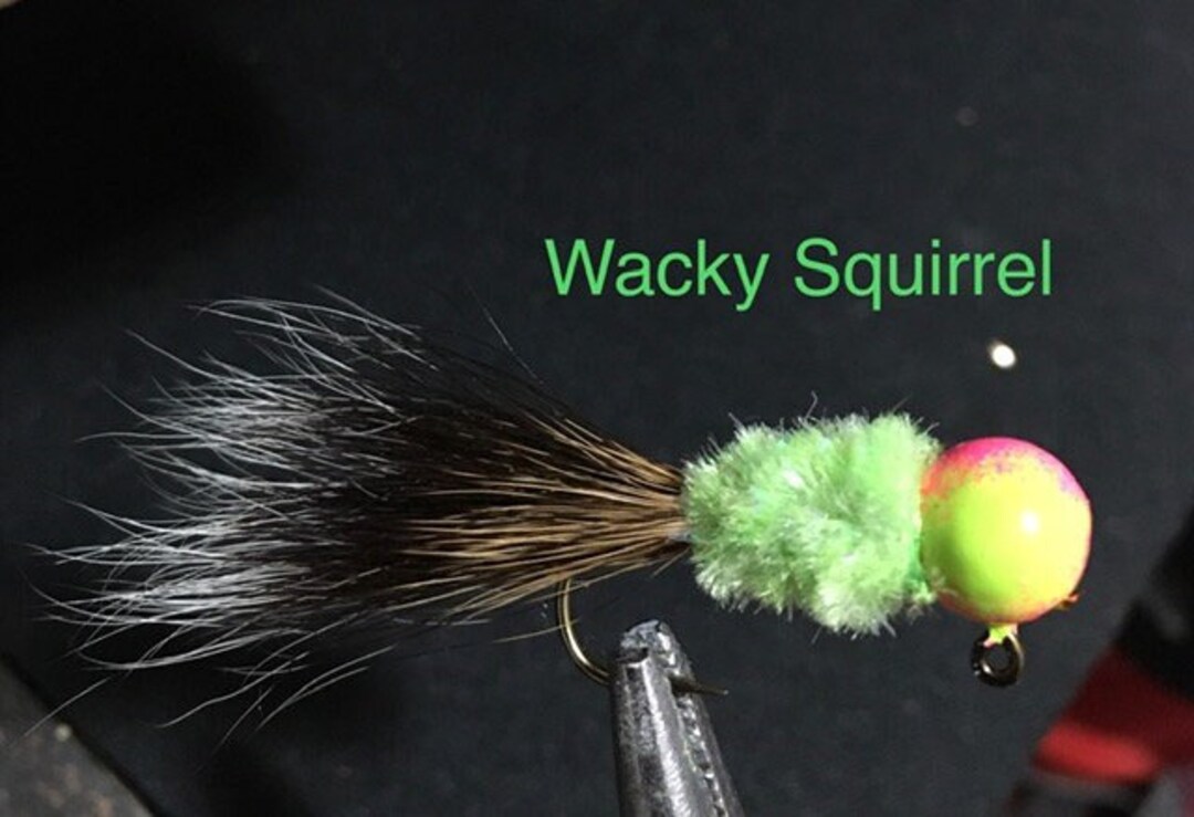 1/16 Oz Crappie Jigs – Coda Di Scoiattolo – Artificiali Per Pesca Al Crapione (Crappie) – Jig Testa Piombata