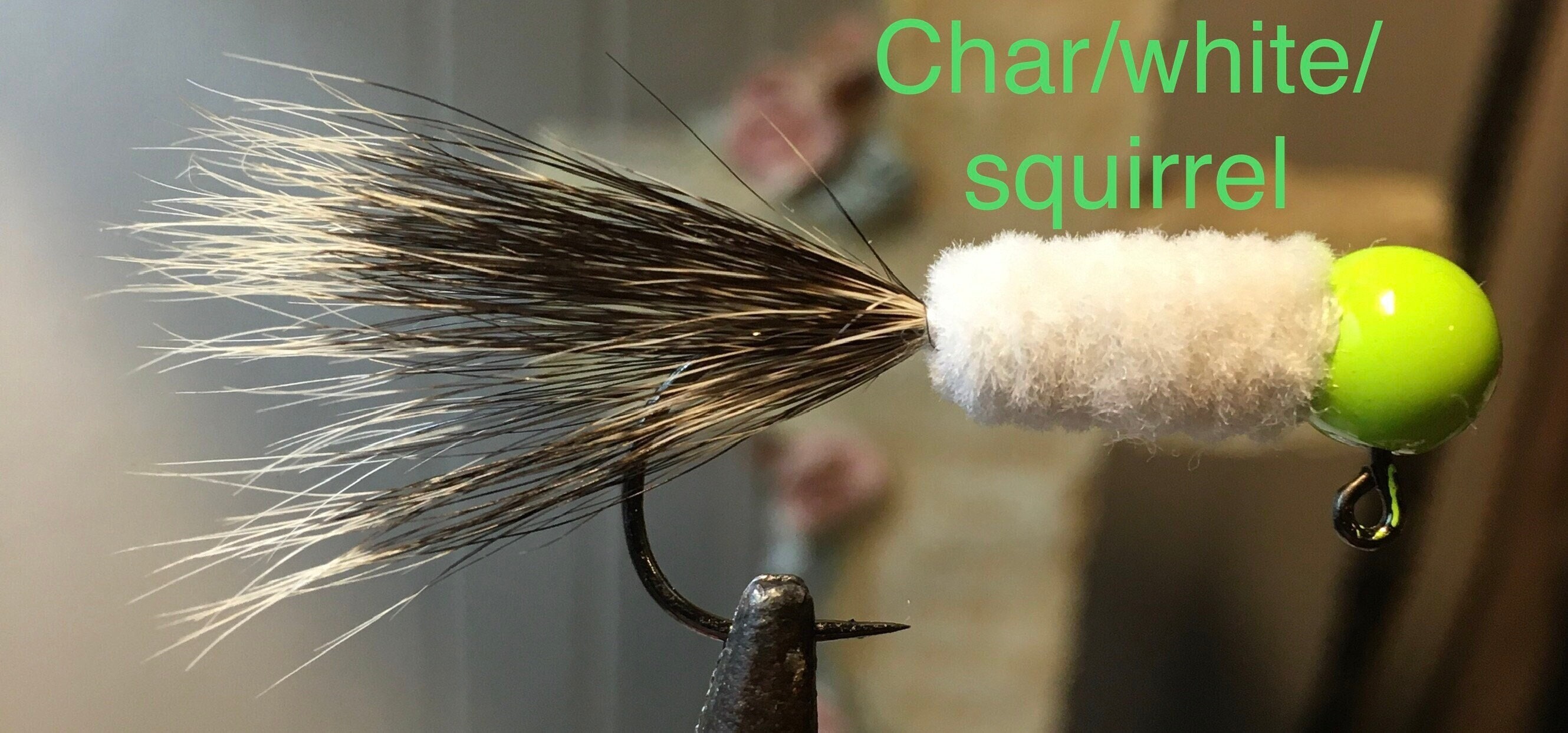 Crappie Jig Chartreuse/white/squirrel Etsy