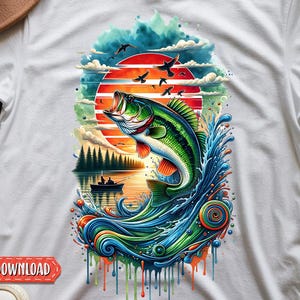 Bass Fishing png | Jumping Bass Fish png | Colorful Neon Largemouth Bass Png | Colorful Fish Png | Fish png | Colorful Bass Fish jpg