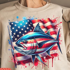 Fishing png | Tuna Fish Clipart | Angler Dad Shirt png | Fishing Png File | USA Sea Angling jpeg | Fish On jpg | Big Catch Tuna| Fishing Day