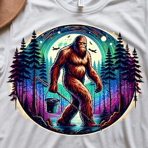 Bigfoot Fishing png | Funny Bigfoot Fishing png | Bigfoot  png | I’d Rather Be Fishing Png | Sasquatch Bigfoot png | Bigfoot Fishing jpg