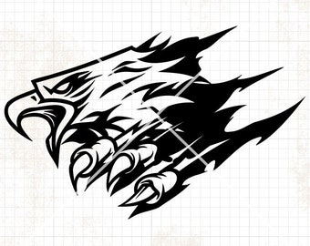 Arranhões de Águia svg | Clipart de Garra de Pássaro | Arquivo de Corte de Garra Selvagem | Estêncil Careca Furioso | Camiseta de Águia png | Trator de Zoológico Safari Life dxf | Animal de Zoológico