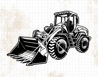 Wheel Loader svg | Skilled Worker Cutfile | Heavy Equipment Clipart | Machine Operator Dad Stencil | Farm Machinery dxf | Loading Truck jpeg