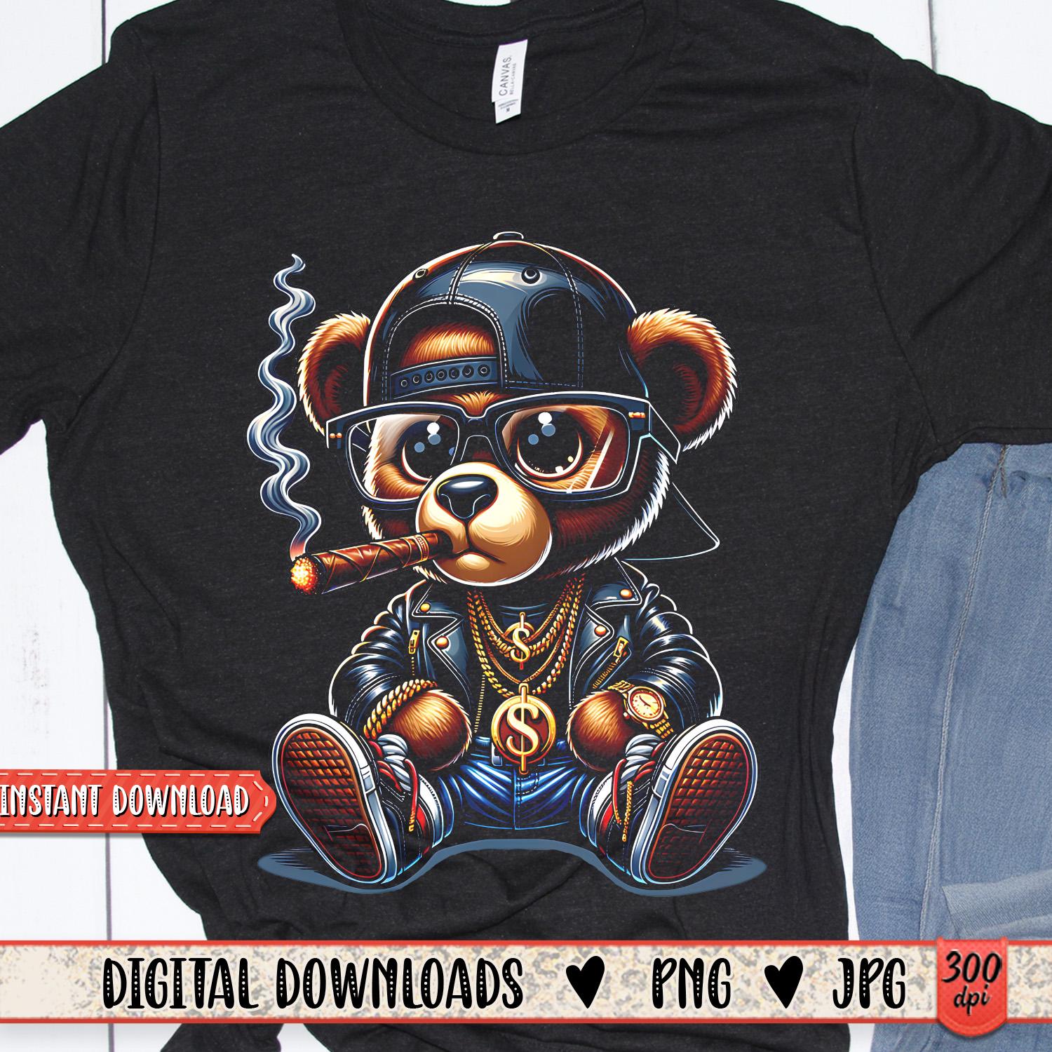 Rich Teddy Bear Png | Hip Hop Bear Png | Smoking Teddy Png | Luxury Hip ...