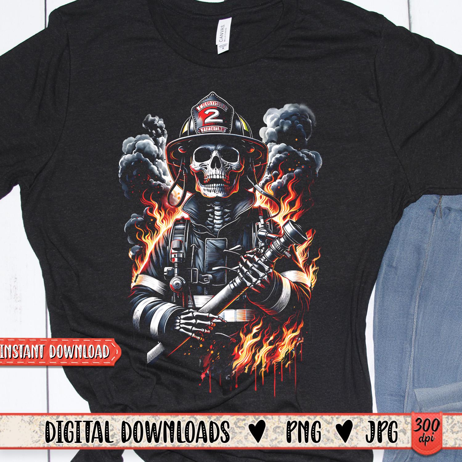 Skeleton Fireman Wit Roses Firefighter Skeleton Png | Skeleton Png | Firefighter Png | Skeleton ...