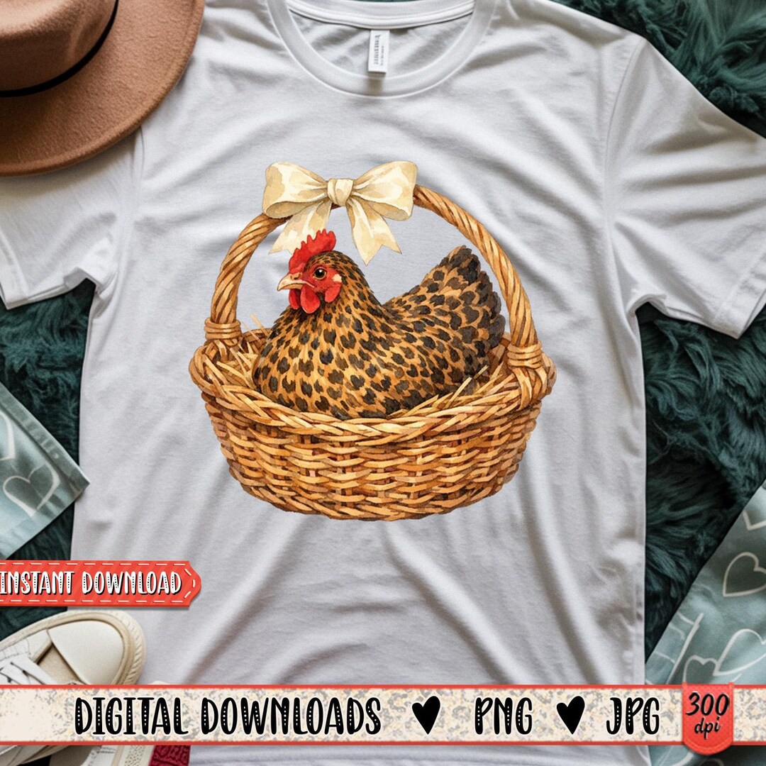 Leopard Pattern Chicken Leopard Vintage Hen Png | Leopard Hen Png | Vintage Easter Hen Png ...