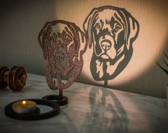 Candle holder - Candle holder - Chinese shadow - Dog - Cute - Labrador - Animal -Decoration - Design By Vibe3D