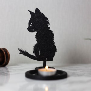 Candle holder Candle holder Chinese shadow Cat Cute Meow Animal Decoration Design By Vibe3D image 2