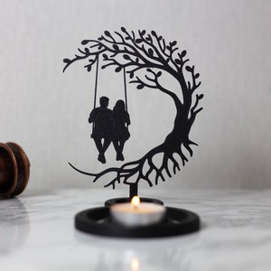 Bougeoir Porte bougie Ombre chinoise Love Couple Amour Romantique Décoration Design By Vibe3D image 2