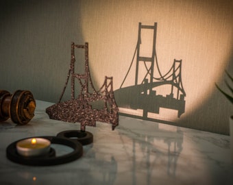 Bougeoir - Porte bougie - Ombre chinoise - Monument - San Francisco - Pont Golden Gate - Voyage - USA -  Lifestyle - Design By CandleGifts3D