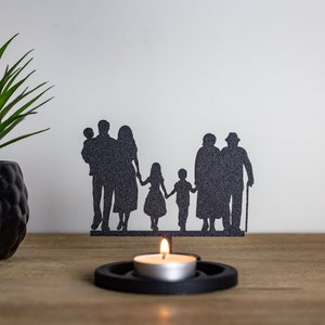Candle holder Candle holder Chinese shadow Grandparents Parents Children Family Decoration Design By Vibe3D image 2