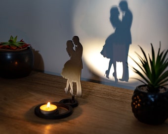 Bougeoir - Porte bougie - Ombre chinoise - Love - Couple - Amour - Romantique - Décoration - Design - By CandleGifts3D