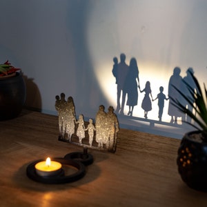 Candle holder Candle holder Chinese shadow Grandparents Parents Children Family Decoration Design By Vibe3D image 1